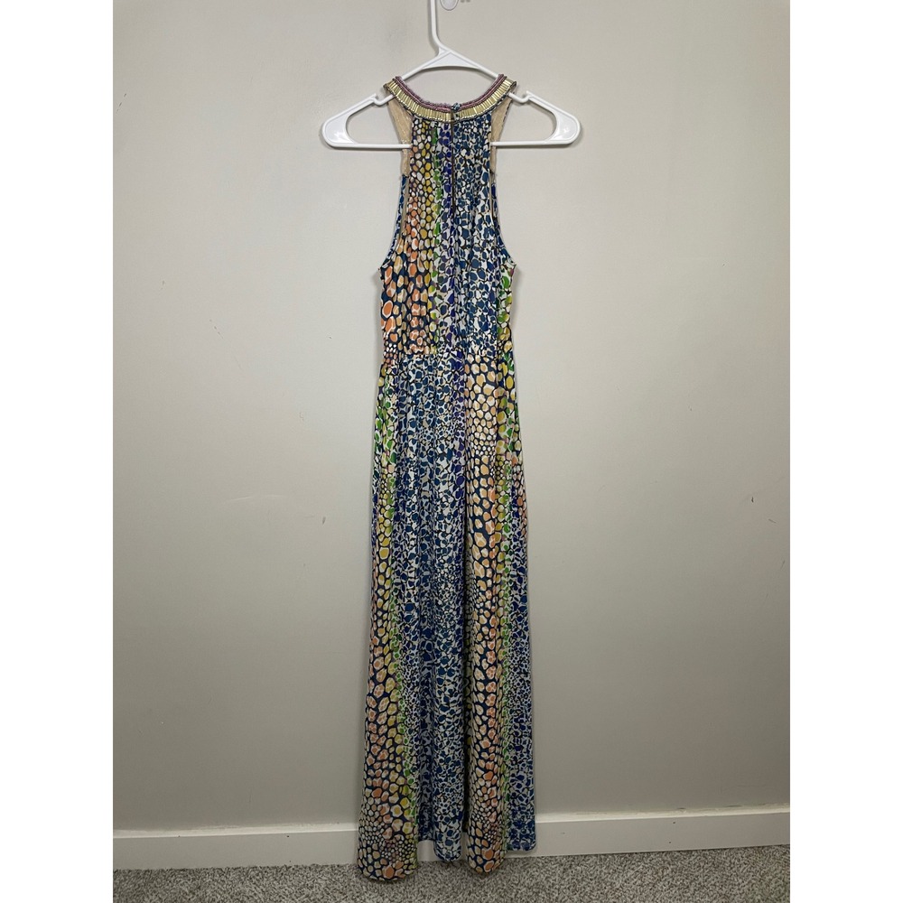 Anthropologie HD in Paris Mayacamas Beaded Maxi Dress Size 0 Wedding Guest Beach - Picture 5 of 10